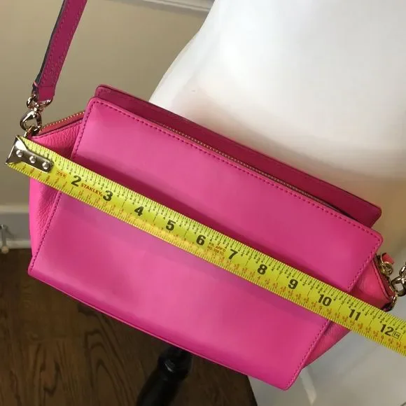 KATE SPADE Hot Pink and Orange Top Zipper Closure Crossbody Bag or Clutch - Picture 3 of 15